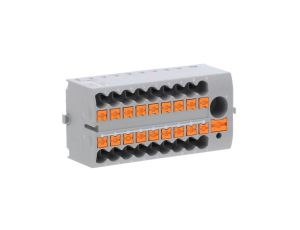 Blok rozdzielczy PTFIX 6/18X2,5-NS35A GY, szare złącze przemysłowe - 18 punktów przyłączeniowych o przekroju 2,5mm2
