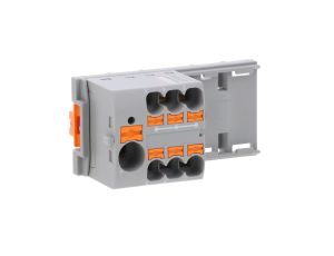 Blok rozdzielczy PTFIX 10/6X4-NS35 GY, szare złącze przemysłowe - 6 punktów przyłączeniowych o przekroju 4mm2