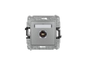 MINI Gniazdo pojedyncze BNC srebrny metalik 7MGBNC-1