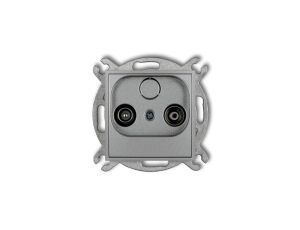 MINI Gniazdo antenowe RTV końcowe w szeregu gniazd przelotowych 6dB srebrny metalik 7MG6K