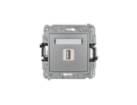 MINI Gniazdo pojedyncze USB-AA 3.0 srebrny metalik 7MGUSB-5