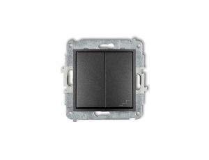 MINI Łącznik pojedynczy ze schodowym (wspólne zasilanie) grafitowy 11MWP-10.1
