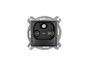 MINI Gniazdo antenowe RTV-SAT przelotowe 10dB grafitowy 11MGSP