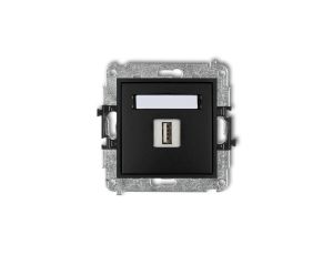 MINI Ładowarka USB pojedyncza 5V 1A czarny mat 12MCUSB-1