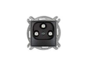 MINI Gniazdo multimedialne 3F DATA (Vectra) grafitowy 11MGMV