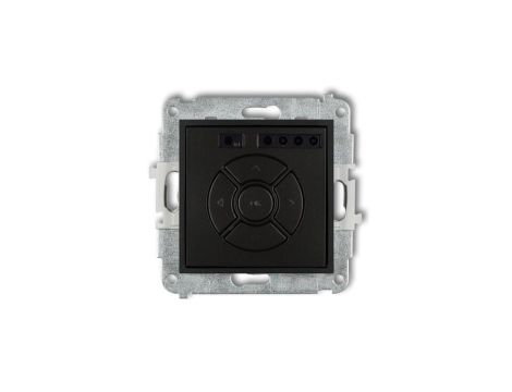MINI Elektroniczny sterownik roletowy (przycisk centralny/dodatkowy) czarny mat 12MSR-6