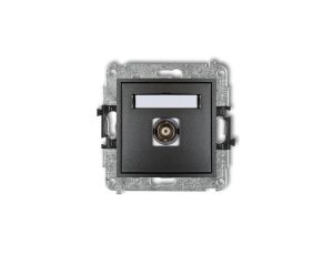 MINI Gniazdo pojedyncze BNC grafitowy 11MGBNC-1