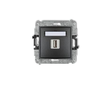 MINI Gniazdo pojedyncze USB-AA 3.0 grafitowe 11MGUSB-5