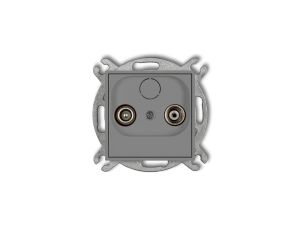 MINI Gniazdo antenowe RTV końcowe w szeregu gniazd przelotowych 6dB szary mat 27MG6K