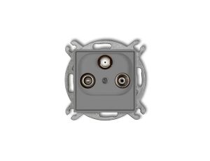 MINI Gniazdo antenowe RTV-SAT końcowe multimedialne (Internet) szary mat 27MGM