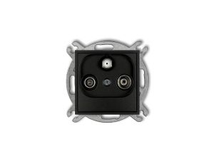 MINI Gniazdo antenowe RTV-SAT końcowe (2 wejścia antenowe) czarny mat 12MGST