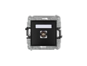 MINI Gniazdo pojedyncze BNC czarny mat 12MGBNC-1