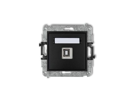 MINI Gniazdo pojedyncze USB-AB 2.0 czarny mat 12MGUSB-3