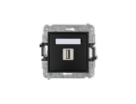 MINI Gniazdo pojedyncze USB-AA 3.0 czarny mat 12MGUSB-5