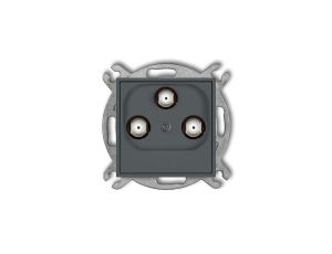 MINI Gniazdo multimedialne 3F DATA (UPC) grafitowy mat 28MGMU
