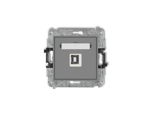 MINI Gniazdo pojedyncze USB-AB 2.0 szary mat 27MGUSB-3