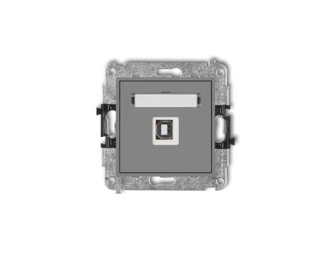 MINI Gniazdo pojedyncze USB-AB 2.0 szary mat 27MGUSB-3