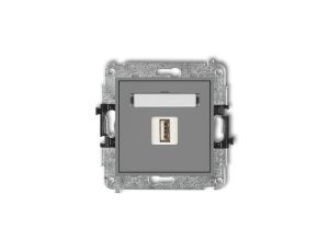 MINI Ładowarka USB pojedyncza 5V 1A szary mat 27MCUSB-1