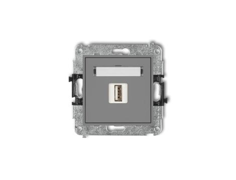 MINI Ładowarka USB pojedyncza 5V 1A szary mat 27MCUSB-1