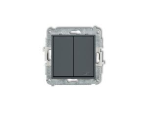 MINI Łącznik pojedynczy ze schodowym (osobne zasilanie) grafitowy mat 28MWP-10.2