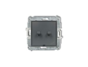 MINI Łącznik pojedynczy ze schodowym (wspólne zasilanie) w stylu amerykańskim grafitowy mat 28MWPUS-10.1