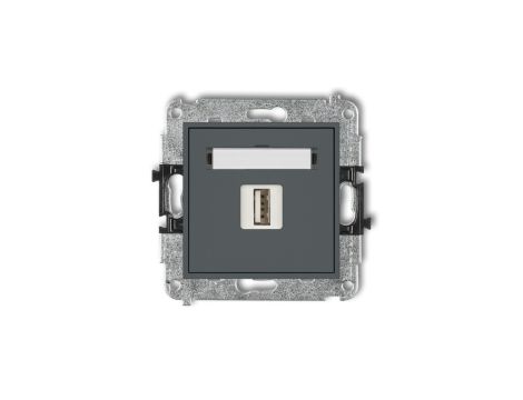 MINI Gniazdo pojedyncze USB-AA 2.0 grafitowy mat 28MGUSB-1