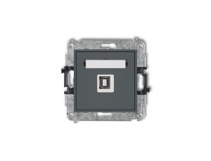 MINI Gniazdo pojedyncze USB-AB 2.0 grafitowy mat 28MGUSB-3