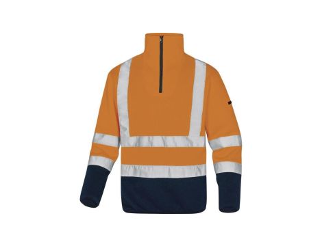 Bluza polarowa ostrzegawcza imitacja swetra kolor pomarańczowo-granatowy rozmiar XL MARHVOMXG