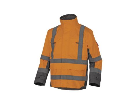 Kurtka odblaskowa 4 W 1 powlekana Pu kolor pomarańczowo-szara rozmiar M TARMAOGTM