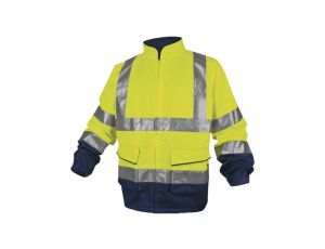 Ostrzegawcza bluza robocza z poliestru i bawełny kolor żółto-granatowy rozmiar 3XL PHVE2JM3X