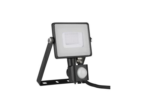 Projektor LED 30W 2400lm 3000K Dioda SAMSUNG z czujnikiem ruchu PIR Czarny IP65 460