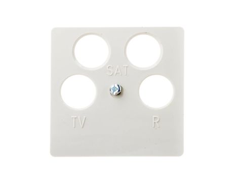 Berker/B. Kwadrat Plakietka do gniazda antenowego poczwórnego RTV-SAT-SAT kremowa 148402