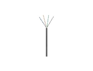 Kabel Skrętka Kat 5e UTP Drut 100m Czarna Zewnętrzna CCA