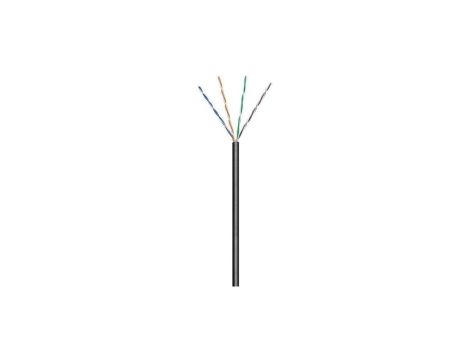Kabel Skrętka Kat 5e UTP Drut 100m Czarna Zewnętrzna CCA