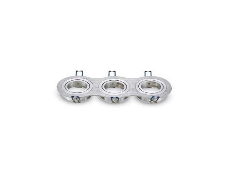 Oprawa punktowa Oczko 3xGU10 IP20 Okrągła Aluminiowa Szczotkowana 3604