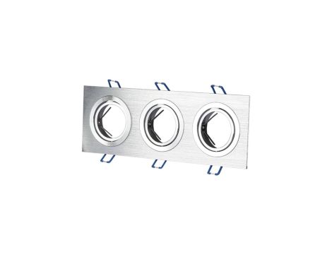 Oprawa punktowa Oczko 3xGU10 IP20 Kwadratowa Aluminiowa Szczotkowana 3610