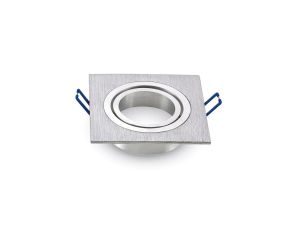 Oprawa punktowa Oczko 1xGU10 IP20 Kwadratowa Aluminiowa Szczotkowana 3606