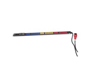 Listwa monitorująca wtyk zasilający IEC 60309 32A 400V gniazda 18xC13 10A 250V 6xC19 16A 250V 32A DN-IP-V-5-18C13-6C19
