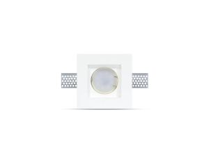 Oprawa Oczko VT-765 GU10 Kwadrat Białą Gips 100mm x 100mm 3651