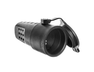 Gniazdo przenośne gumowe proste 3P 16A 250V czarne IP44 OR-AE-1314