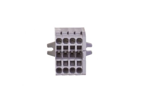 Listwa zaciskowa kompaktowa 2-przewodowa 2,5mm2 4-torowa z mocowaniem śrubowym szara 869-104 /100szt./