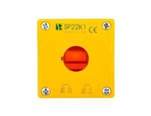 Obudowa kasety 1-otworowa 22mm żółta IP65 SP22K1\00Ż