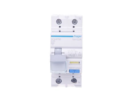 Wyłącznik różnicowo-nadprądowy RCBO 2P C25A 0,3A Typ A AFA975D