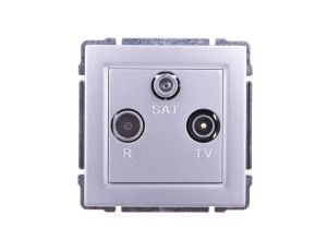 KOS66 Gniazdo antenowe RTV/SAT końcowe aluminium 664076