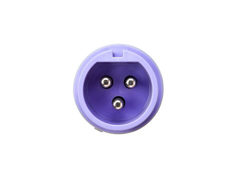 Wtyczka przenośna 32A 3P 24V AC fioletowa IP44 TWIST 073V