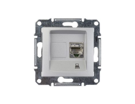 Sedna Gniazdo komputerowe pojedyncze RJ45 kat.5e FTP aluminium SDN4500160