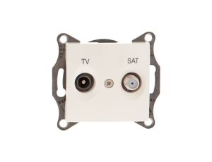 Sedna Gniazdo antenowe TV/SAT przelotowe 8dB kremowe SDN3401223
