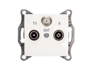 Sedna Gniazdo antenowe RD/TV/SAT przelotowe kremowe SDN3501423