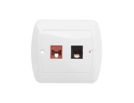 Simon Akord Gniazdo komputerowe 1xRJ45 kat. 5e + telefoniczne 1xRJ11 AF5T/11