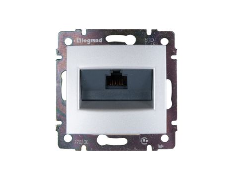 VALENA Gniazdo telefoniczne aluminium 1xRJ45 5e UTP 770230
